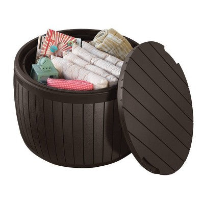 Keter 37gal Circa Wood Deck Box Brown (LOCAL PICKUP ONLY)
