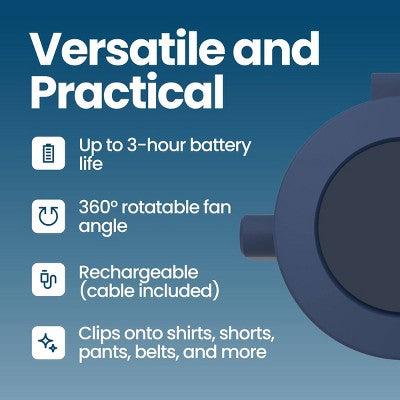 GEMS Clip on Personal Fan - Navy