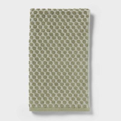 6pc Performance Plus Textured Dot Bath Towel Set Moss Green - Threshold