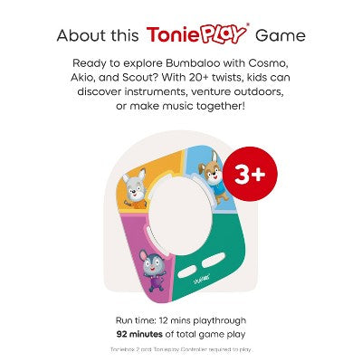 tonies Tonieplay Lalalinos: Your Day in Bumbaloo Game *ADD 3 TO YOUR CART & 1 IS FREE!*