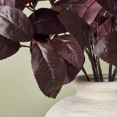 26" Black Plum Leaf Artificial Fall Arrangement - Hearth & Hand with Magnolia (LOCAL PICKUP ONLY)