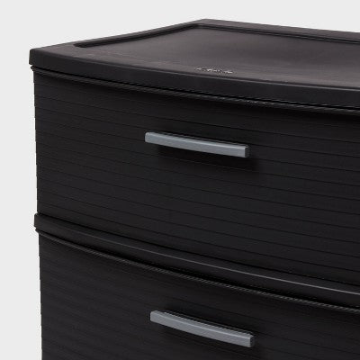 3 Drawer Wide Tower - Black - Brightroom (LOCAL PICKUP ONLY)