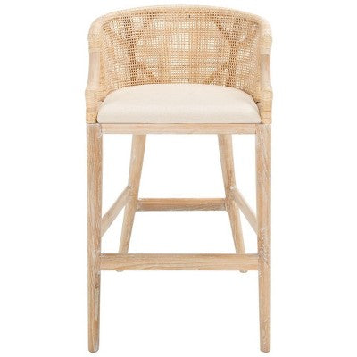 Brando Bar Stool - SEA4014 - Natural/White - Safavieh (LOCAL PICKUP ONLY)