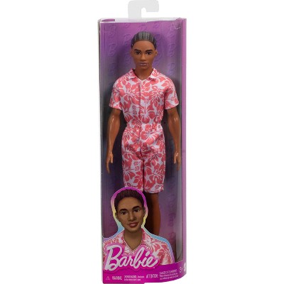 Barbie Fashionistas Ken 11" Doll #235 in Hawaiian Print Jumpsuit with Green Sandals, Brown Hair