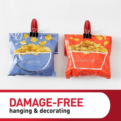 Command 4pk Damage-Free Hanging Medium Designer Hooks with 6 Adhesive Strips Chili Pepper