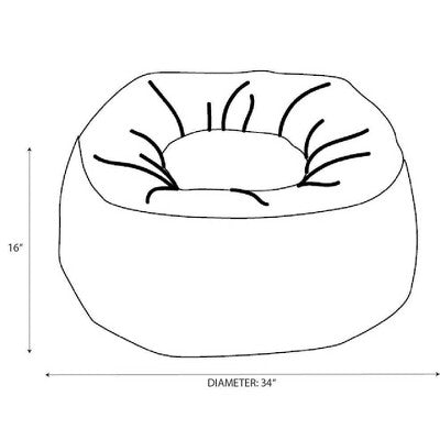 Sensory Friendly Cocoon Kids' Seat Blue - Pillowfort: Bean Bag Chair, Kids Seating, Machine Washable Cover (LOCAL PICKUP ONLY)