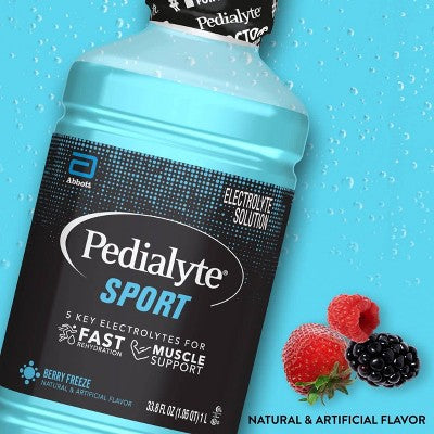 Pedialyte Sport Electrolyte Solution Hydration Drink - Berry Freeze - 33.8 fl oz