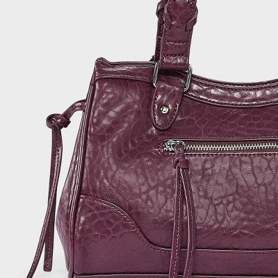 Whipstitch Handle Satchel Bag - Wild Fable with Olivia Dayton Burgundy