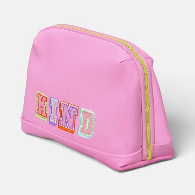 Tech Pouch - heyday Candy Pink Word Embroidery: Solid Accessory Case