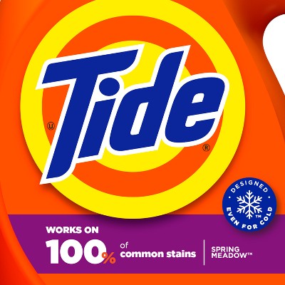 Tide Liquid Laundry Detergent 80 Loads - 100 fl oz: Odor Control, Cold Water Detergent, Color Care