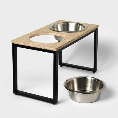 4 Cup Collapsible Tall Elevated Feeder Double Dog Bowl - Boots & Barkley