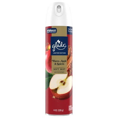 Glade Compressed Gas Air Freshener Aerosol - Warm Apple & Spices - 8oz