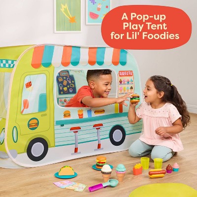B. toys Good-to-Go Food Truck Pop-Up Tent - 43pc Indoor Play Tent for Toddlers