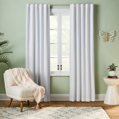 95" Blackout Twill Solid Kids' Panel White - Pillowfort