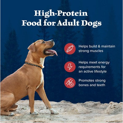 Blue Buffalo Wilderness Rocky Mountain Recipe High Protein Natural Adult Dry Dog Food Red Meat with Grain - 13lbs