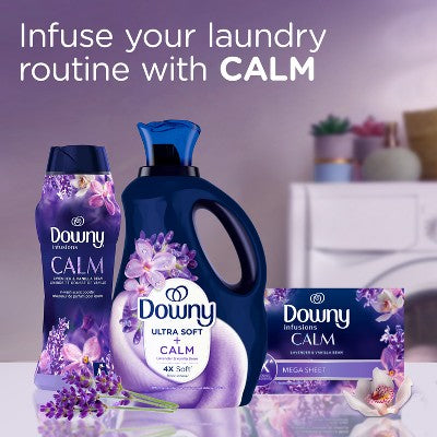 Downy Ultra Soft + Calm Lavender & Vanilla Beans Liquid Fabric Softener - 56 fl oz