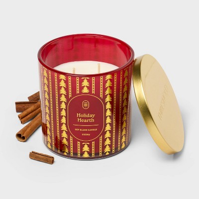 2 Wick Lidded Holiday Hearth Jar Candle 12oz - Threshold