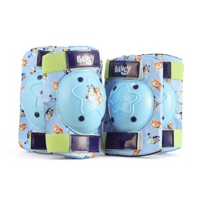 Bluey Protective Gear Set Knee Pad 4pc - Blue: Youth Cycling & Skateboarding Pads