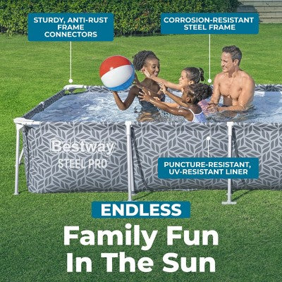 Bestway Steel Pro 12' x 6'7" x 26" Rectangle Above Ground Outdoor Swimming Pool (LOCAL PICKUP ONLY)