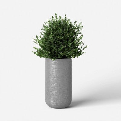 Fluted Outdoor Planter Gray 12"x21" - Threshold
