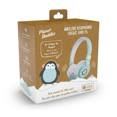 Planet Buddies Bluetooth Wireless Headphones V3 - Pepper Penguin