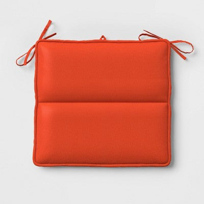 16"x16" Solid Outdoor Chair Seat Cushion Red - Room Essentials