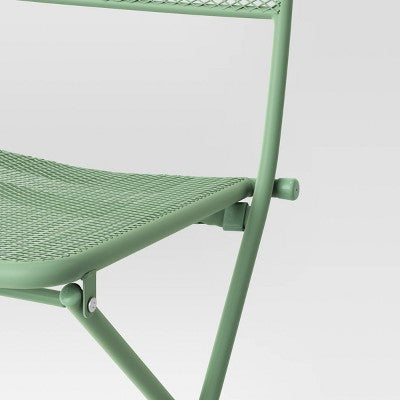 Metal Mesh Outdoor Portable Patio Folding Chair Green - Room Essentials (LOCAL PICKUP ONLY)