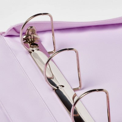 2" Fashion Zip Binder Glitter Purple - up&up