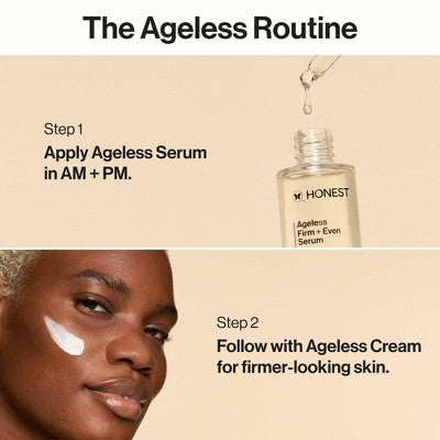 Honest Beauty Ageless Firm and Even Serum with Vegan Collagen and Niacinamide - Travel Size - 1 fl oz