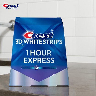 Crest 3D Whitestrips 1-Hour Express At-home Teeth Whitening Kit - 10 Treatments