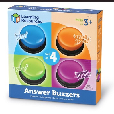 Learning Resources Answer Buzzers - 4pk: Teaching Aid, Educational Tools for Kindergarten & Preschool