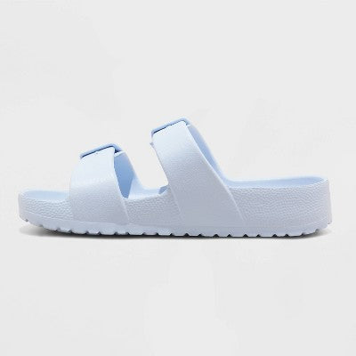 Girls' Noa Blown EVA Footbed Sandals - Cat & Jack Light Blue 13