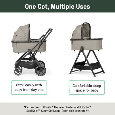 Ingenuity 3DSuite DualDock Carry Cot, Portable Baby Bassinet for Stand or Stroller - Beige (LOCAL PICKUP ONLY)