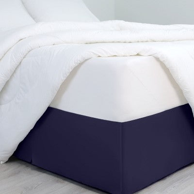 Martex Inverted Pleat Blue Queen Bed Skirt