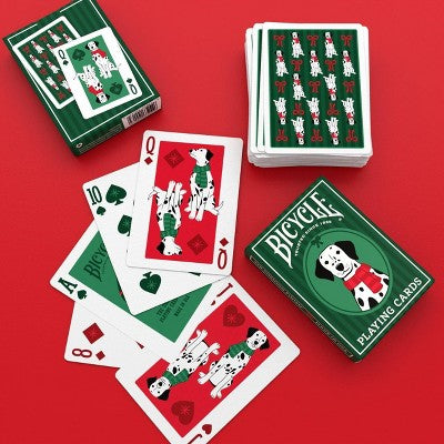 Bicycle Dalmatians Green Playing Cards