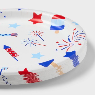 20ct 9" 4th of July USA Celebration Dinner Paper Plates - Spritz
