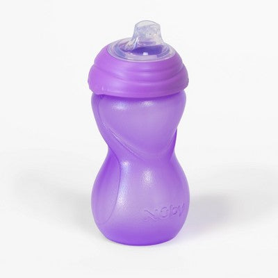 Nuby 10oz Polypropylene Clikit Frosted Soft Spout Sippy Trainer Cups - Pink/Purple - 2pk
