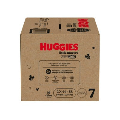 Huggies Little Movers 360 Pull On Diapers - Size 7 - 88ct