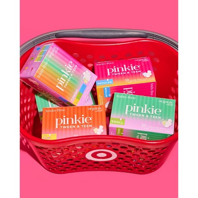 Pinkie Tween & Teen Ultra-Thin Organic Topsheet Pads with Wings - Combo Pack - 18ct