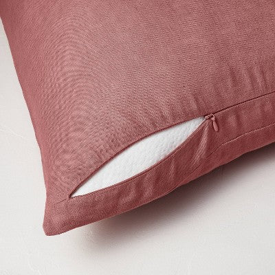 Linen Body Pillow Cover Rose - Casaluna