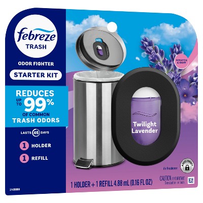 Febreze Trash Twilight Lavender Air Freshener Starter Kit: Oil, 2-Pack, Non-Powered