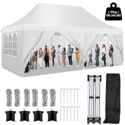 Cobizi 10x20ft Pop Up Canopy Tent with 6 Removable Sidewalls (LOCAL PICKUP ONLY)
