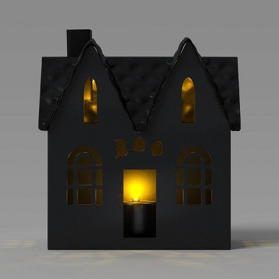Small Lit Metal Boo House - Hyde and EEK! Boutique: Halloween