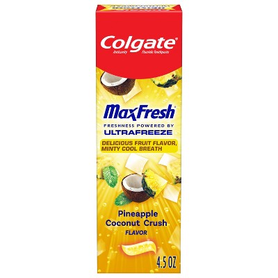 Colgate Max Fresh Anticavity Fluoride Toothpaste - Pineapple Coconut Crush with Mint - 4.5oz