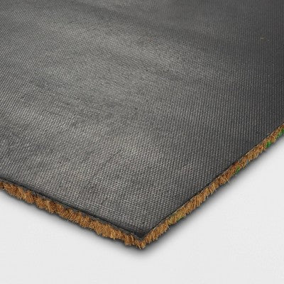 1'6"x2'6" Delia Floral Tufted Outdoor Coir Doormat Natural - Threshold (LOCAL PICKUP ONLY)
