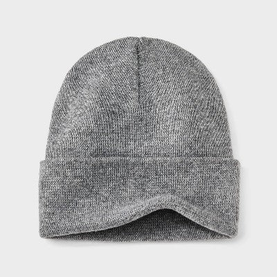 Men's Knit Cuffed Beanie - Goodfellow & Co Light Gray