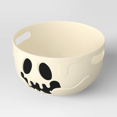 3L Plastic Round Shaped Ghost Candy Serving Bowl - Hyde and EEK! Boutique