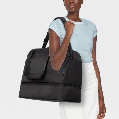 Weekender Bag with Drop-Bottom - Open Story Black (LOCAL PICKUP ONLY)