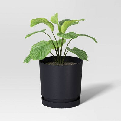 Recycled Resin Indoor Outdoor Planter Pot Black 10"x10"x10" - Room Essentials
