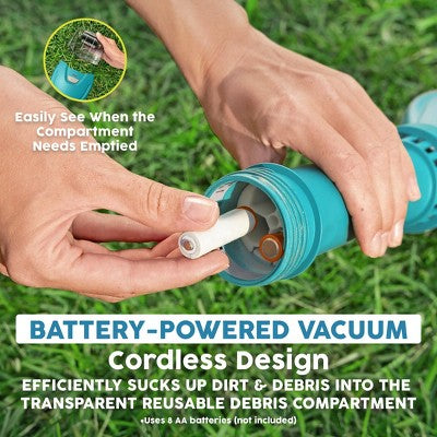 Bestway Cordless Pool Vacuum for Up to 10 Ft Pools, AquaTech Cordless Vacuum Cleaner - Adjustable Pole, Debris Compartment, and AA Battery Operated (LOCAL PICKUP ONLY)